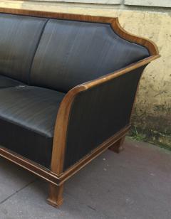 Swedish Big Solid Walnut Couch in Vintage Condition - 614821