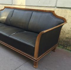 Swedish Big Solid Walnut Couch in Vintage Condition - 614824