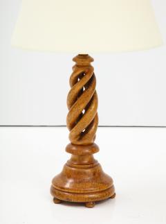 Swedish Birch Root Open Barley Twist Table Lamp Circa 1960s - 2582246