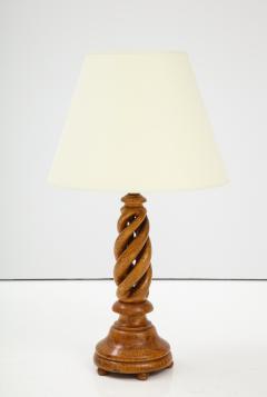 Swedish Birch Root Open Barley Twist Table Lamp Circa 1960s - 2582248