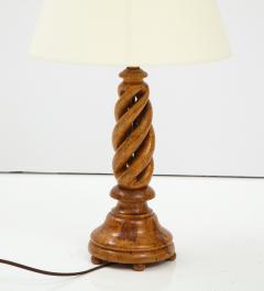 Swedish Birch Root Open Barley Twist Table Lamp Circa 1960s - 2582253