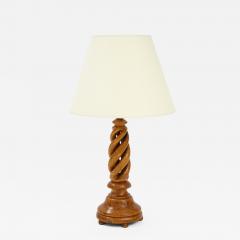 Swedish Birch Root Open Barley Twist Table Lamp Circa 1960s - 2585076