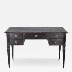 Swedish Black Painted Writing Desk with Brass Hardware circa 1870 - 4225713