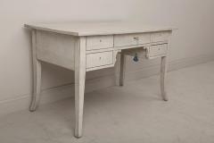 Swedish Bleached And Lime Washed Painted Writing Desk - 2335807