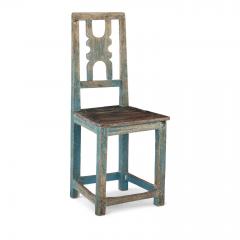 Swedish Blue Painted Primitive Rococo Side Chair - 2706822
