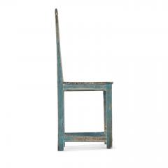 Swedish Blue Painted Primitive Rococo Side Chair - 2706823