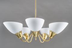 Swedish Brass and Glass Chandelier in the Manner of Carl Axel Acking - 898610