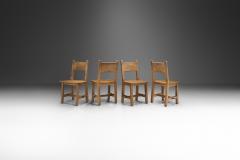 Swedish Brutalist Set of Solid Wood Chairs Sweden ca 1940s - 2405959