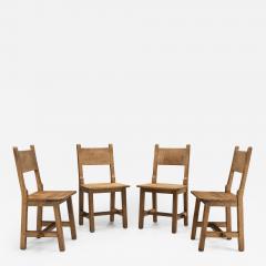 Swedish Brutalist Set of Solid Wood Chairs Sweden ca 1940s - 2408211