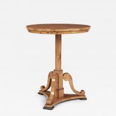 Swedish Burl Alder Gueridon Pedestal Table - 4475724
