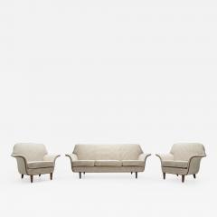 Swedish Cabinetmaker Sofa and Armchairs Sweden 1950s - 2150024