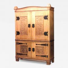 Swedish Carl Westman Arts Crafts Oak Cabinet - 2801987