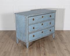 Swedish Chest of Drawers in Blue Paint Circa 1860 - 4223395