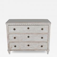 Swedish Chest of Drawers with Dentil Carving Mid 19th Century - 4225717