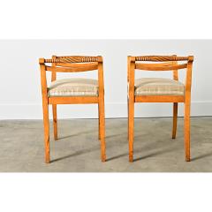 Swedish Circa 1900 Pair of Carved Birch Benches - 4482471