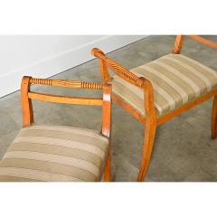 Swedish Circa 1900 Pair of Carved Birch Benches - 4482473