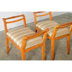Swedish Circa 1900 Pair of Carved Birch Benches - 4482474