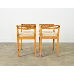 Swedish Circa 1900 Pair of Carved Birch Benches - 4482477