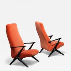 Swedish Design Lounge Chairs Bengt Rudas Triva Model in Aragosta Velvet - 4426931