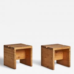 Swedish Designer Stools in Pine Sweden 1970s - 4797318