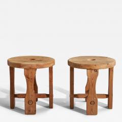 Swedish Designer Stools in Pine c 1940s - 4797156