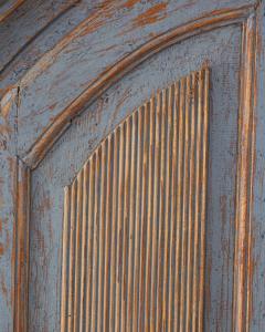 Swedish Early 19th Century Blue Painted Arched Wall Cabinet - 4791441