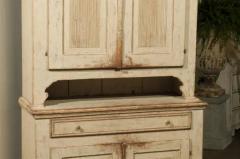 Swedish Early 19th Century Gustavian Painted Tall Cabinet with Reeded Doors - 3416823