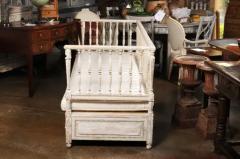Swedish Egyptian Revival Period 1790s Painted Sofa with Carved Pharaonic Heads - 3588137