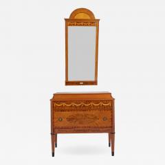 Swedish Entryway Intarsia Mirror Chest 19th century - 1535516