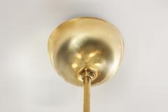 Swedish Five Arm Brass and Glass Chandelier Sweden ca 1950s - 2321326