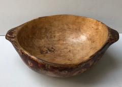 Swedish Folk Art Burl Bowl - 2418831