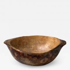 Swedish Folk Art Burl Bowl - 2420836