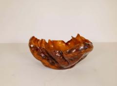 Swedish Folk Art Very Large Organic Burl Curly Dark Grain Birch Bowl - 2427261