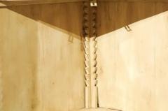 Swedish Gothic Revival Painted Wood Corner Cabinet with Glass Doors circa 1830 - 3416988