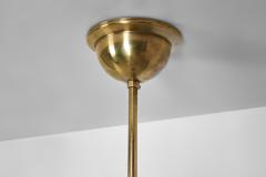 Swedish Grace Brass and Glass Hanging Lamp Sweden ca 1920s - 4417617