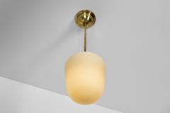 Swedish Grace Brass and Glass Hanging Lamp Sweden ca 1920s - 4417622