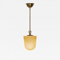 Swedish Grace Brass and Glass Hanging Lamp Sweden ca 1920s - 4421034