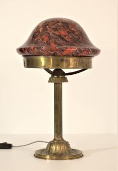 Swedish Grace Brass and Hand Blown Glass Table Lamp 1920 s - 2287583