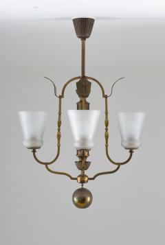 Swedish Grace Chandelier in Glass and Brass - 1876406