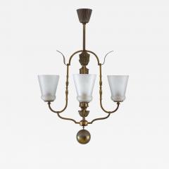 Swedish Grace Chandelier in Glass and Brass - 1876585