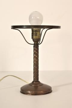 Swedish Grace Copper and Hand Blown Glass Table Lamp Made in 1920 s - 2287563