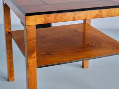 Swedish Grace Side Table in Elm and Birch Wood Sweden 1930s - 3385567