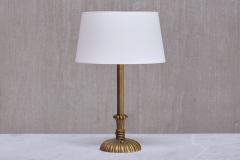 Swedish Grace Table Lamp in Fluted and Reeded Patinated Brass Sweden 1930s - 3888928