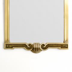 Swedish Grace brass plated mirror with Neoclassical details - 4620946