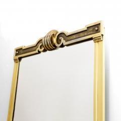 Swedish Grace brass plated mirror with Neoclassical details - 4620947