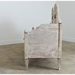 Swedish Gustavian 18th Century Painted Pine Settee with Storage - 4632857