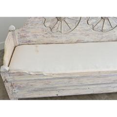 Swedish Gustavian 18th Century Painted Pine Settee with Storage - 4632867