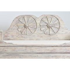 Swedish Gustavian 18th Century Painted Pine Settee with Storage - 4632872
