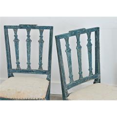 Swedish Gustavian 18th Century Set of Four Painted Side Chairs - 4612013