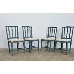 Swedish Gustavian 18th Century Set of Four Painted Side Chairs - 4612018